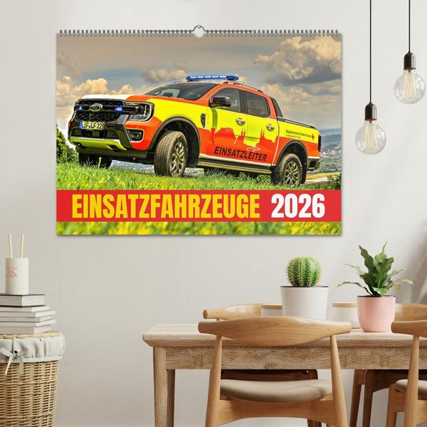Produktbild: Einsatzfahrzeuge 112 (Wandkalender 2026 DIN A2 quer), CALVENDO Monatskalender
