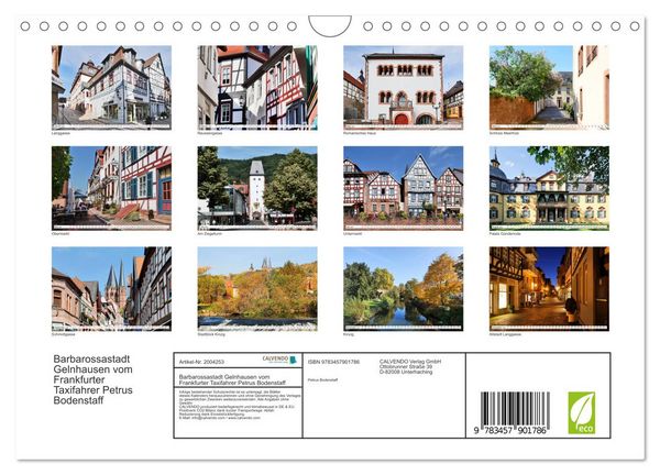 Produktbild: Barbarossastadt Gelnhausen vom Frankfurter Taxifahrer Petrus Bodenstaff (Wandkalender 2026 DIN A4 quer), CALVENDO Monatskalender