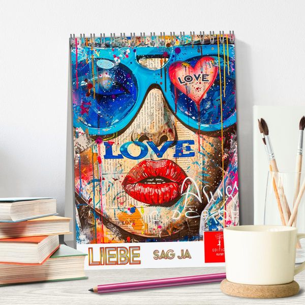 Produktbild: Liebe - sag ja (Tischkalender 2026 DIN A5 hoch), CALVENDO Monatskalender