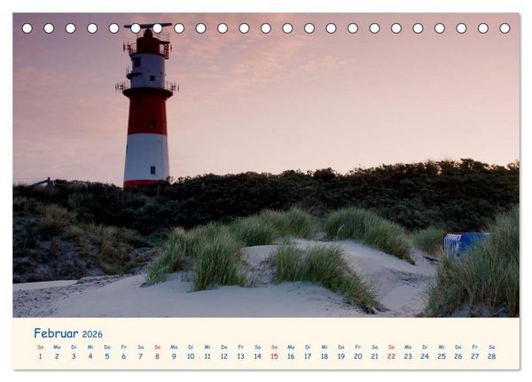 Produktbild: Urlaub auf Borkum (Tischkalender 2026 DIN A5 quer), CALVENDO Monatskalender