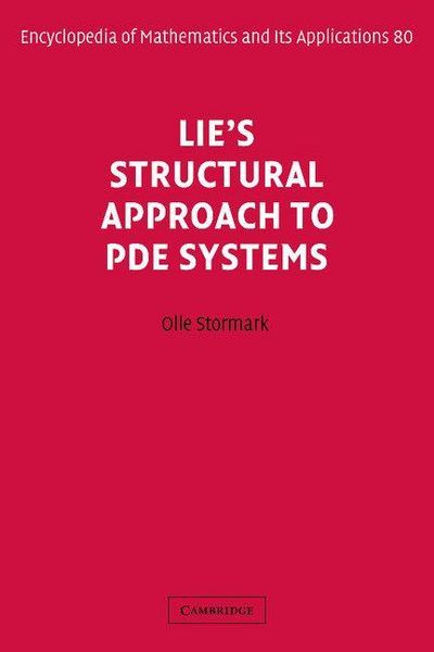 Produktbild: Lie's Structural Approach to Pde Systems