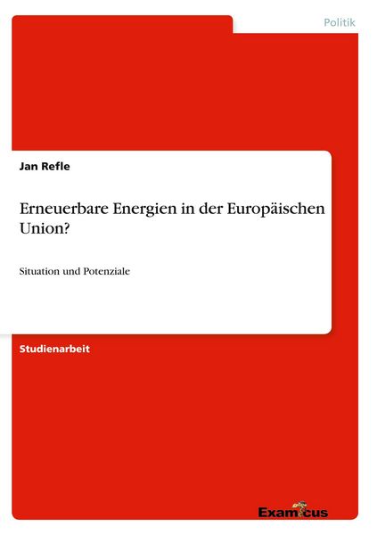 Produktbild: Erneuerbare Energien in der Europ&auml;ischen Union?