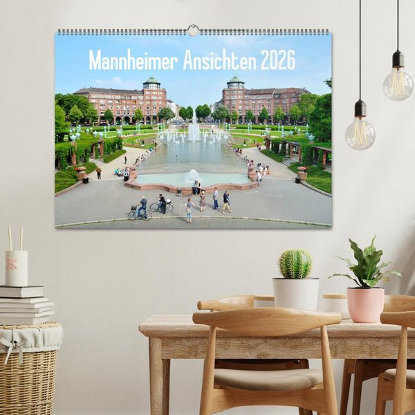 Produktbild: Mannheimer Ansichten 2026 (Wandkalender 2026 DIN A2 quer), CALVENDO Monatskalender