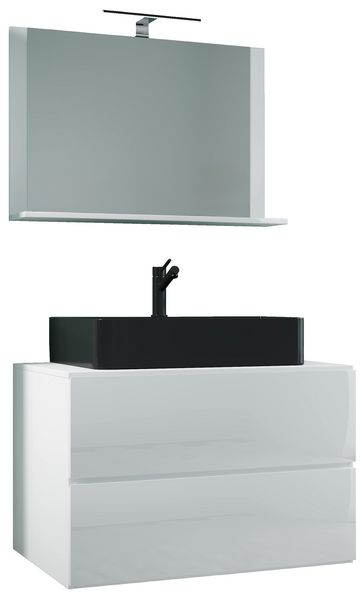 3-tlg Waschtisch Badmöbel Lendas 80 cm M Schublade