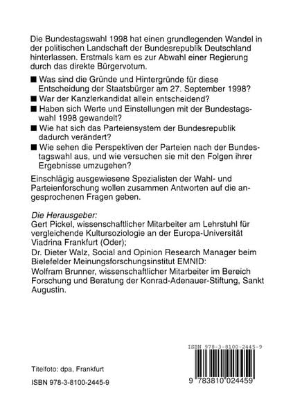 Produktbild: Deutschland nach den Wahlen
