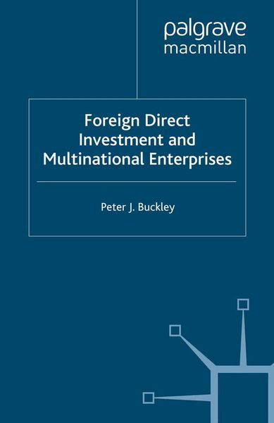 Produktbild: Foreign Direct Investment and Multinational Enterprises