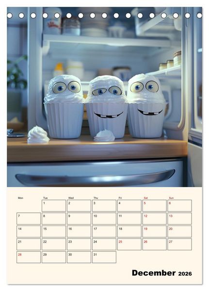 Produktbild: The Light ist still on in the Fridge (Desk Calendar 2026 DIN A5 portrait), CALVENDO 12 Month DeskCalendar