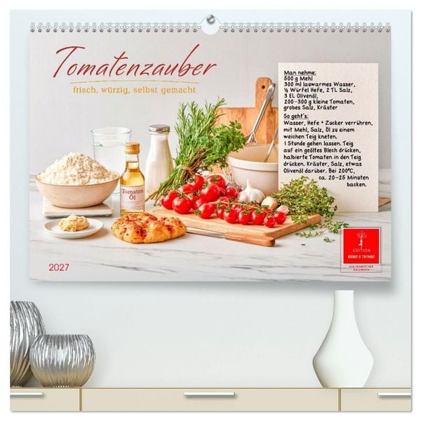Produktbild: Tomatenzauber - frisch, w&uuml;rzig, selbst gemacht (hochwertiger Premium Wandkalender 2027 DIN A2 quer), Kunstdruck in Hochglanz