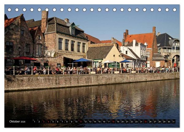 Produktbild: Br&uuml;gge - Belgien (Tischkalender 2026 DIN A5 quer), CALVENDO Monatskalender