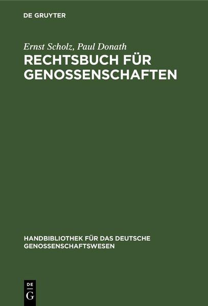 Produktbild: Rechtsbuch f&uuml;r Genossenschaften