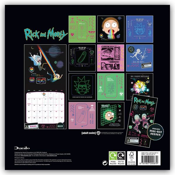 Produktbild: Rick and Morty &ndash; Offizieller Kalender 2027 &ndash; Wandkalender