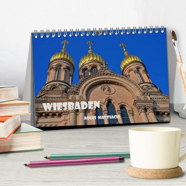 Produktbild: Wiesbaden Aquis Mattiacis (Tischkalender 2026 DIN A5 quer), CALVENDO Monatskalender