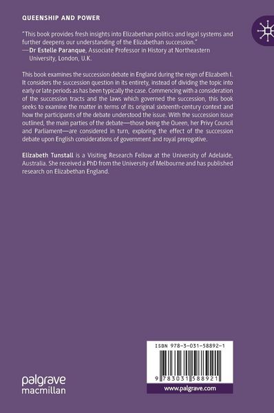 Produktbild: The Succession Debate and Contested Authority in Elizabethan England, 1558-1603