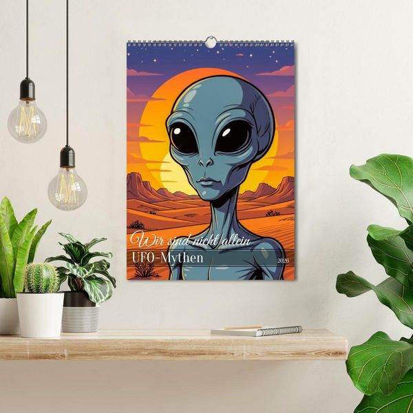 Produktbild: Wir sind nicht allein - UFO-Mythen (Wandkalender 2026 DIN A3 hoch), CALVENDO Monatskalender