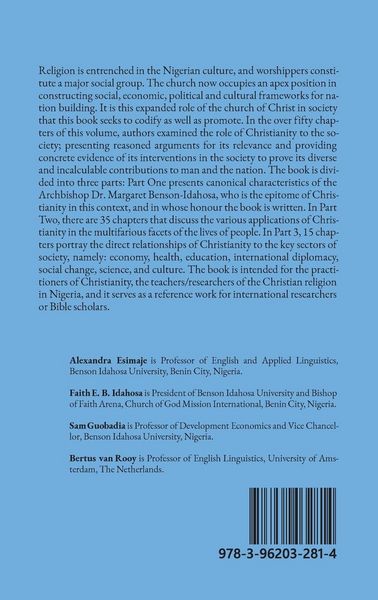Produktbild: Christianity and Society: Essays in Honour of Archbishop Margaret Benson Idahosa @ 80