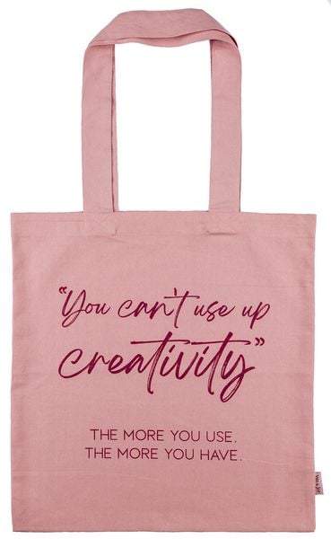 Baumwolltasche in mauve 'You can't use up creativity'; von , Vito & Joe GmbH