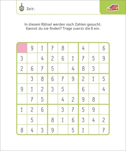 Produktbild: Sudokus f&uuml;r clevere Kids 8+ [gr&uuml;n]