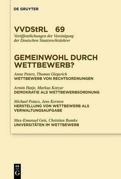 Produktbild: Gemeinwohl durch Wettbewerb?