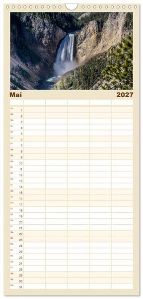 Produktbild: Familienplaner 2027 - Wyoming, South Dakota Colorado mit 5 Spalten (Wandkalender, 21 x 45 cm) CALVENDO