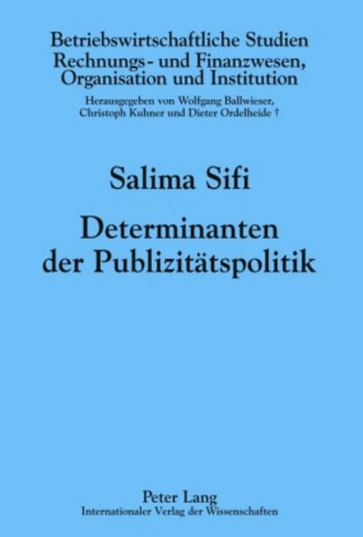 Produktbild: Determinanten der Publizit&auml;tspolitik