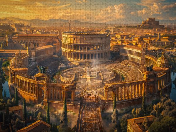 Produktbild: CALVENDO Puzzle Ein Motiv aus dem Kalender Im Schatten des Kolosseums | 1000 Teile Lege-Gr&ouml;&szlig;e 64x48cm Foto-Puzzle f&uuml;r gl&uuml;ckliche Stunden