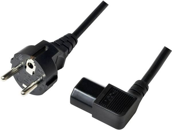 Produktbild: LogiLink Kaltger&auml;te Anschlusskabel [1x Schutzkontakt-Stecker - 1x Kaltger&auml;te-Buchse C13] 2.00 m Schwarz