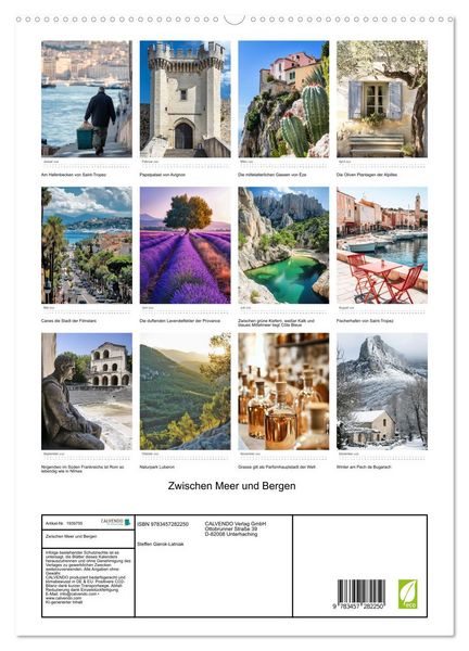 Produktbild: Zwischen Meer und Bergen (hochwertiger Premium Wandkalender 2026 DIN A2 hoch), Kunstdruck in Hochglanz
