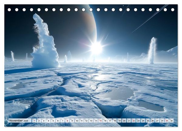Produktbild: Kosmische Landschaften - Jenseits der Erde (Tischkalender 2026 DIN A5 quer), CALVENDO Monatskalender