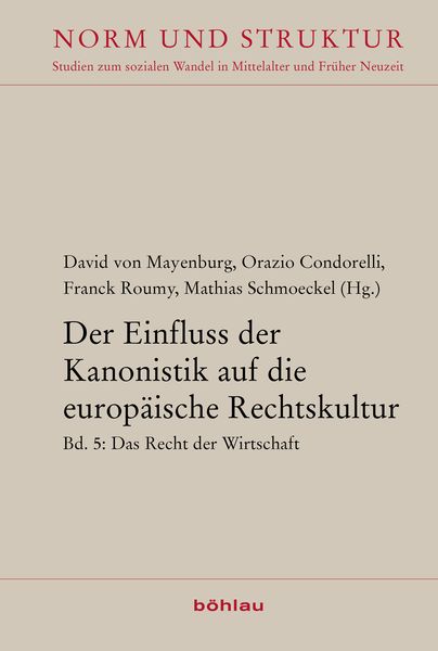 Produktbild: Der Einfluss der Kanonistik auf die europ&auml;ische Rechtskultur