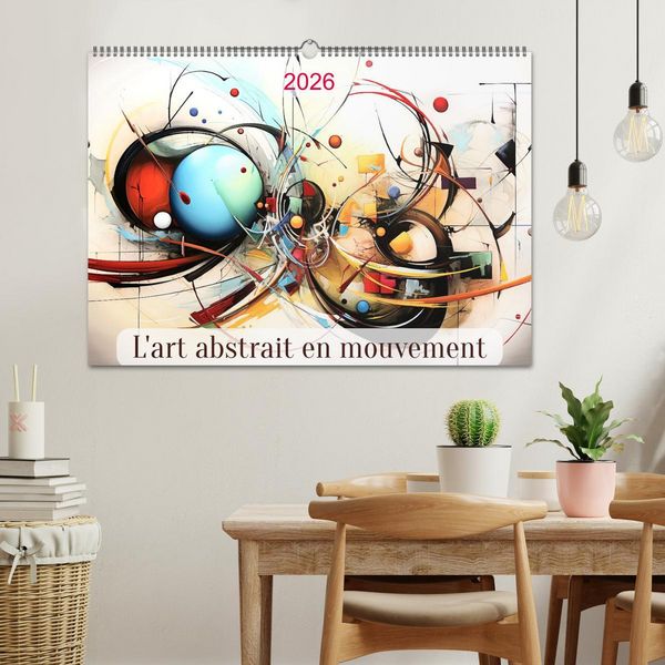 Produktbild: L'art abstrait en mouvement (Calendrier mural 2026 DIN A2 vertical), CALVENDO calendrier mensuel