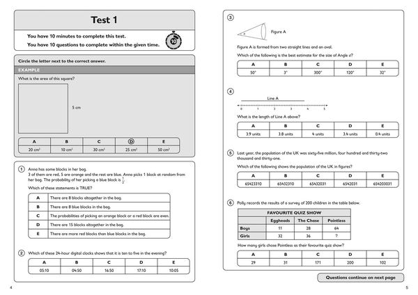 Produktbild: 11+ Maths Quick Practice Tests Age 9-10 (Year 5)