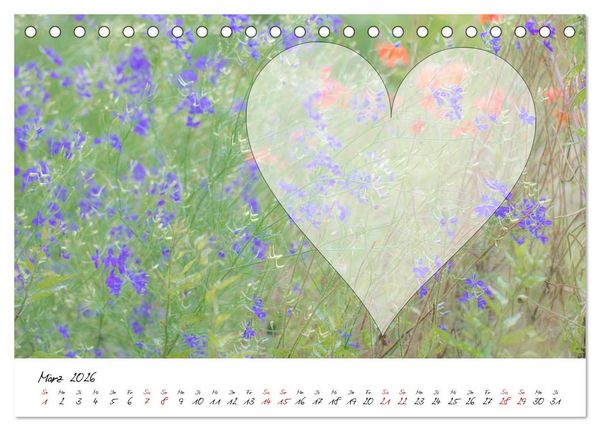 Produktbild: Blauer Bl&uuml;tentraum - Bastelkalender (Tischkalender 2026 DIN A5 quer), CALVENDO Monatskalender