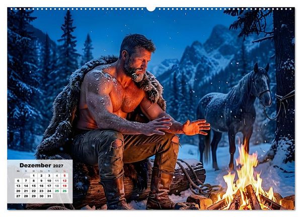 Produktbild: Echte Kerle &ndash; Wilder Westen (hochwertiger Premium Wandkalender 2027 DIN A2 quer), Kunstdruck in Hochglanz