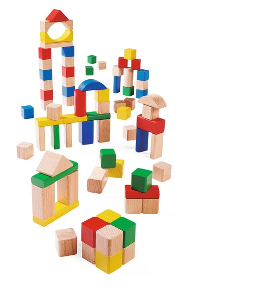 Produktbild: EH Holzbausteine Bunt /Natur