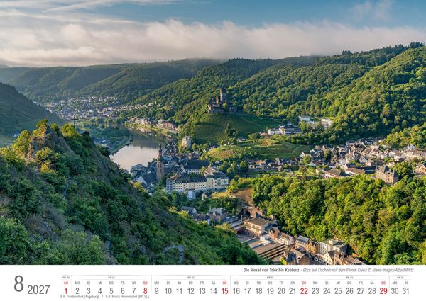 Produktbild: Die Mosel von Trier bis Koblenz 2026 Bildkalender A3 Spiralbindung