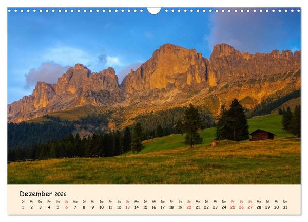 Produktbild: S&uuml;dtirol - Zwischen Ortler und Dolomiten (Wandkalender 2026 DIN A3 quer), CALVENDO Monatskalender
