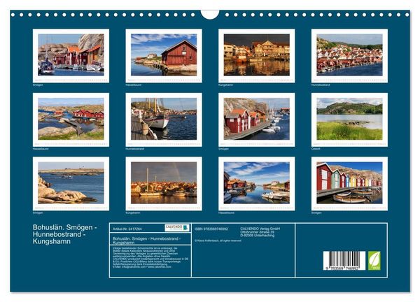 Produktbild: Bohusl&auml;n. Sm&ouml;gen - Hunnebostrand - Kungshamn (Wandkalender 2027 DIN A3 quer), CALVENDO Monatskalender
