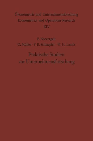 Produktbild: Praktische Studien zur Unternehmensforschung