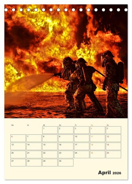 Produktbild: Feuerwehr - im Einsatz weltweit (Tischkalender 2026 DIN A5 hoch), CALVENDO Monatskalender