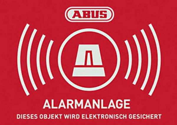 Produktbild: ABUS AU1422 Warnaufkleber Alarmanlage Sprachen Deutsch (B x H) 14.8mm x 10.5mm