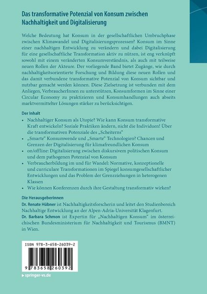 Produktbild: Das transformative Potenzial von Konsum zwischen Nachhaltigkeit und Digitalisierung