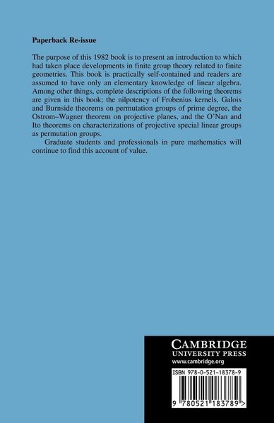 Produktbild: Finite Groups and Finite Geometries