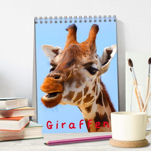 Produktbild: Giraffen (Tischkalender 2026 DIN A5 hoch), CALVENDO Monatskalender