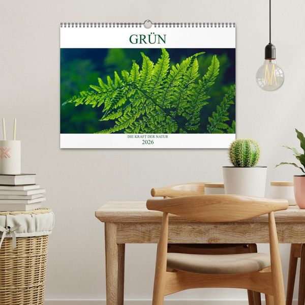 Produktbild: GR&Uuml;N . Die Kraft der Natur (Wandkalender 2026 DIN A3 quer), CALVENDO Monatskalender
