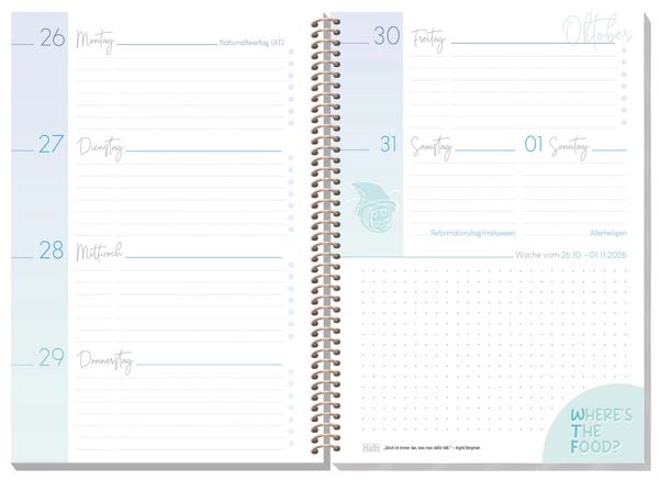 Produktbild: H&auml;fft College-Timer - Sch&uuml;lerkalender A5 26/27