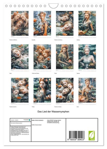 Produktbild: Das Lied der Wassernymphen (Wandkalender 2026 DIN A4 hoch), CALVENDO Monatskalender