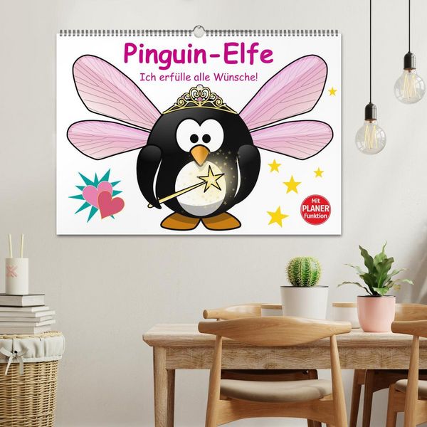 Produktbild: Pinguin-Elfe (Wandkalender 2026 DIN A2 quer), CALVENDO Monatskalender