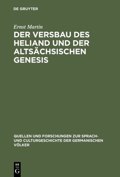 Produktbild: Der Versbau des Heliand und der alts&auml;chsischen Genesis