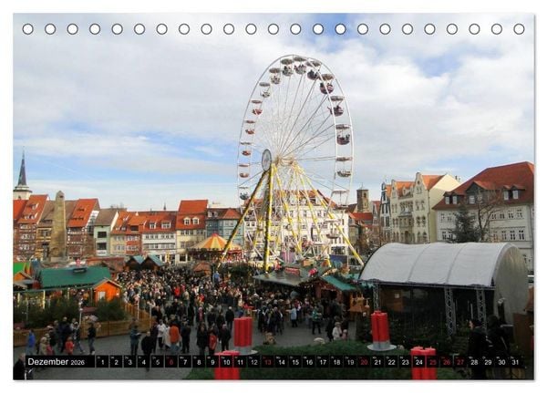 Produktbild: Willkommen in ERFURT (Tischkalender 2026 DIN A5 quer), CALVENDO Monatskalender
