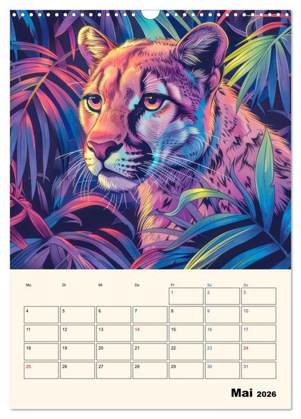 Produktbild: Dschungeltiere - Einzigartige Faszination (Wandkalender 2026 DIN A3 hoch), CALVENDO Monatskalender